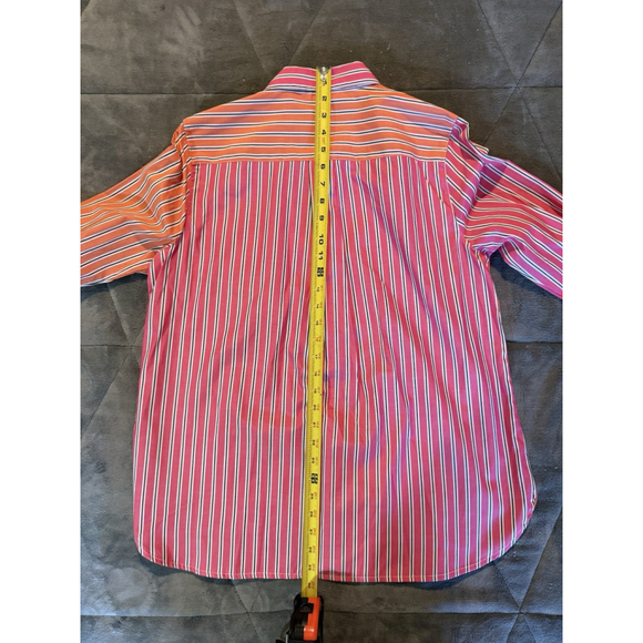 Multiples Womens Striped Button Shirt Top Blouse Multi Color Size Medium - Picture 5 of 9